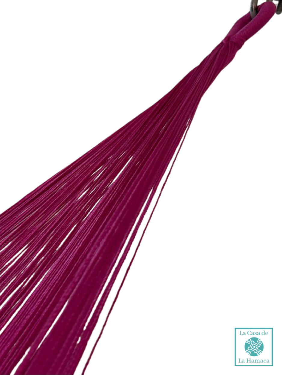 Hamaca Yucateca Artesanal Hilo 18 Nylon Rosa