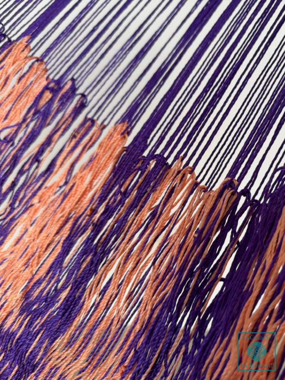 Hamaca Yucateca Artesanal Hilo 18 Nylon Rosa