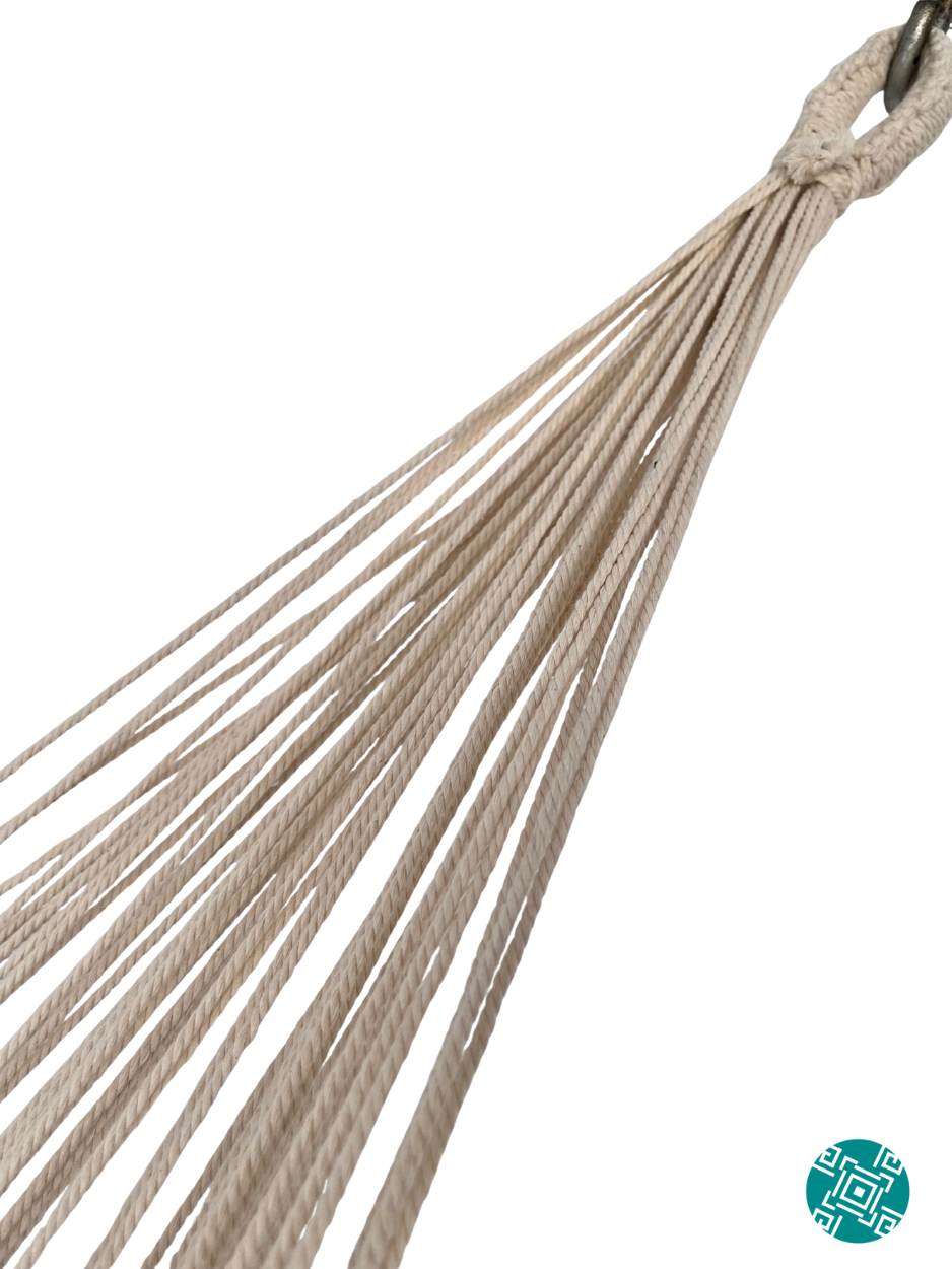 Hamaca Mexicana Negra y Beige King Size