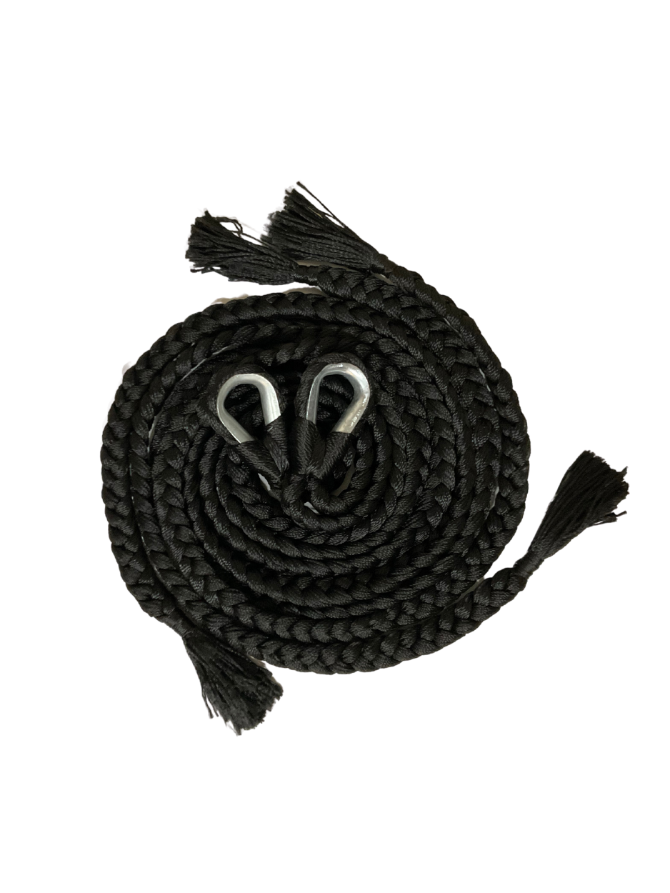 Hamaca Mexicana Negra con Kit de Instalación Completo: Sogas, Ganchos y Taquetes Incluidos