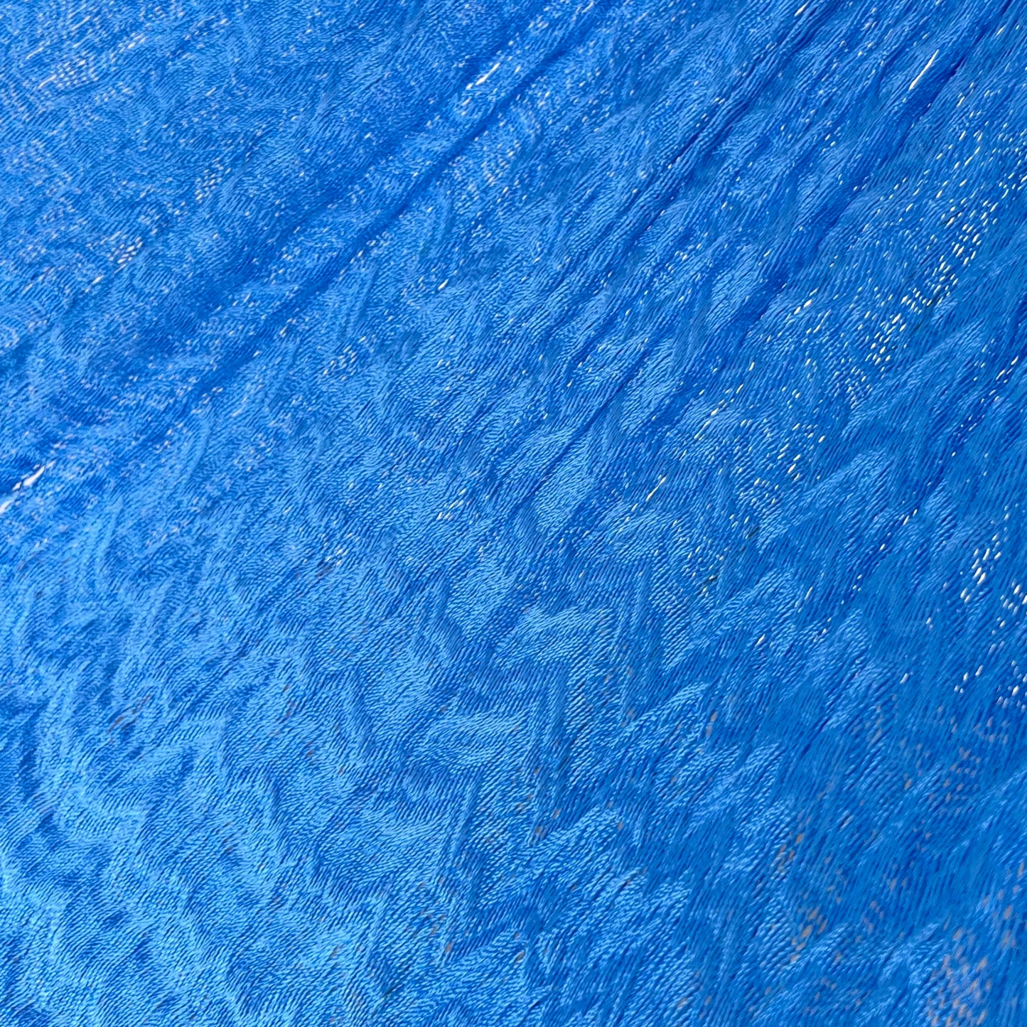Detalle del tejido de nylon de la hamaca artesanal Yucateca azul