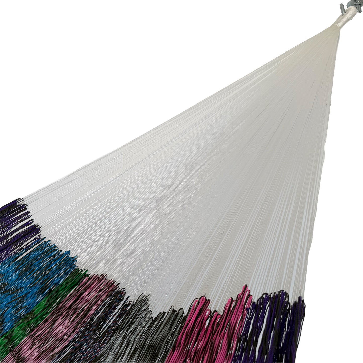 Brazo de hamaca artesanal Yucateca de nylon multicolor