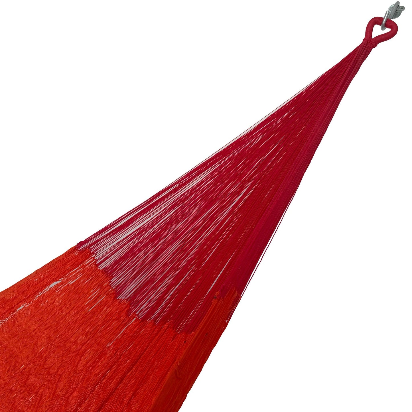 Brazo de hamaca artesanal Yucateca de nylon color rojo