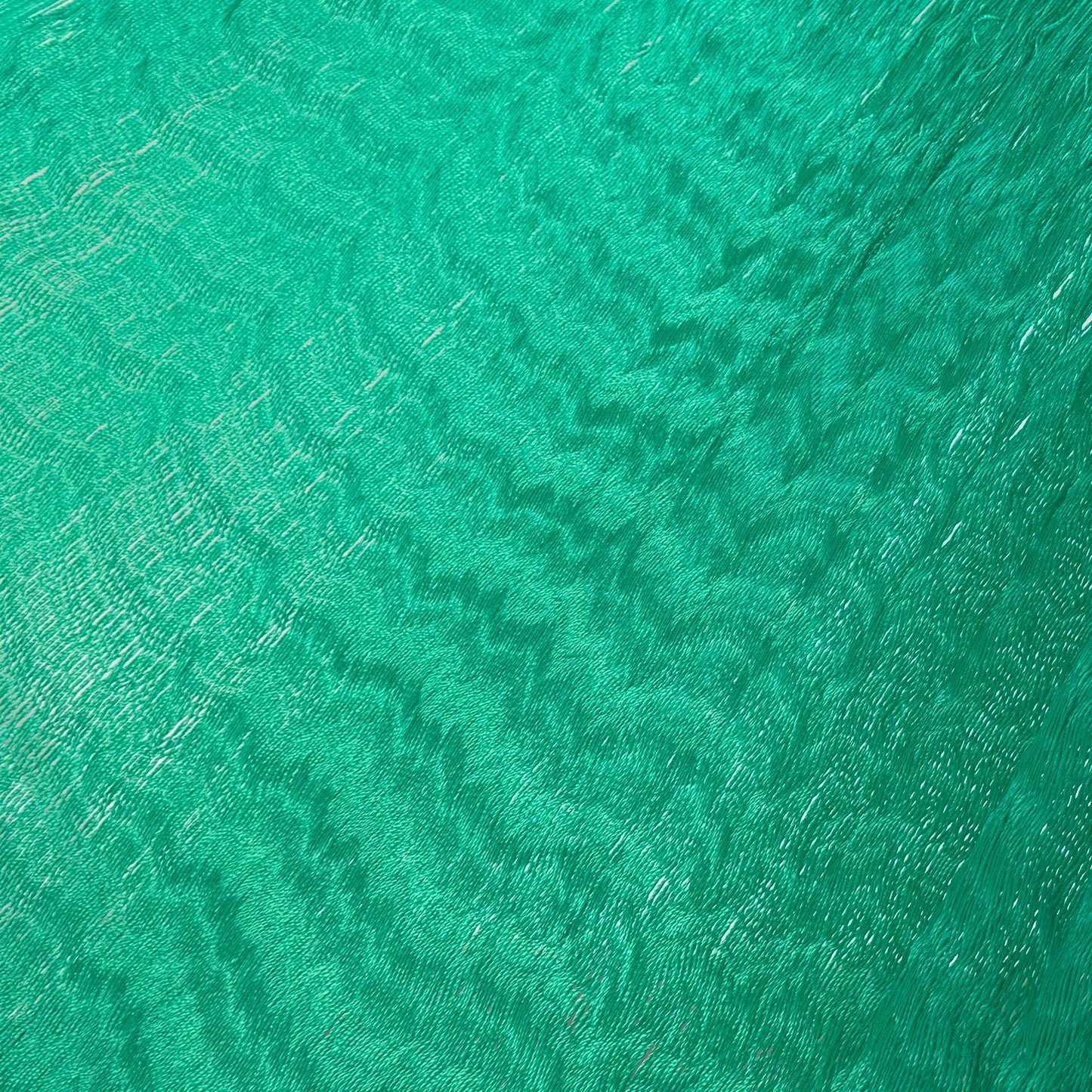 Detalle del tejido de nylon de la hamaca artesanal Yucateca verde
