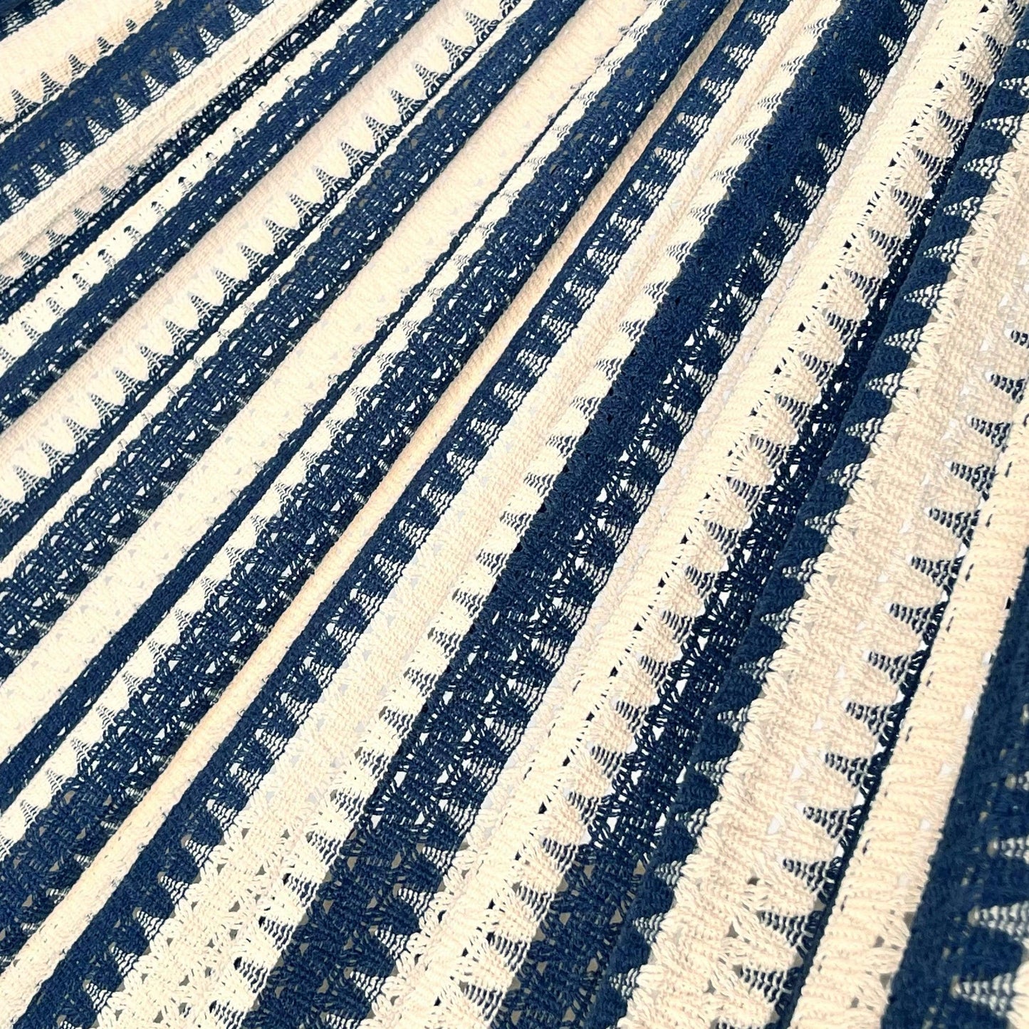 Detalle del tejido de la hamaca Mexicana azul oscuro king size
