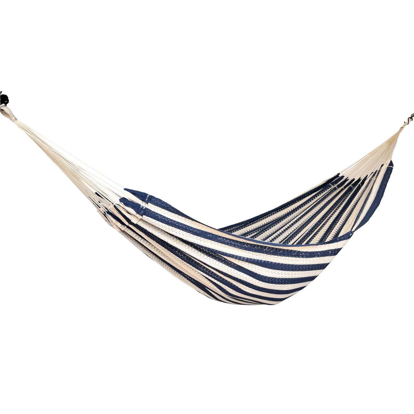 Hamaca Mexicana azul oscuro king size vista lateral