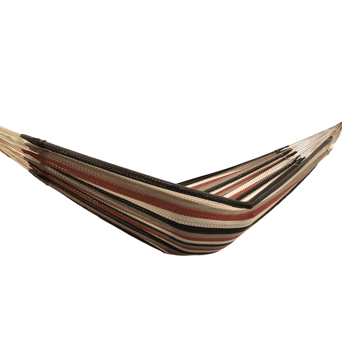 Hamaca Mexicana mocaccino gris king size vista lateral