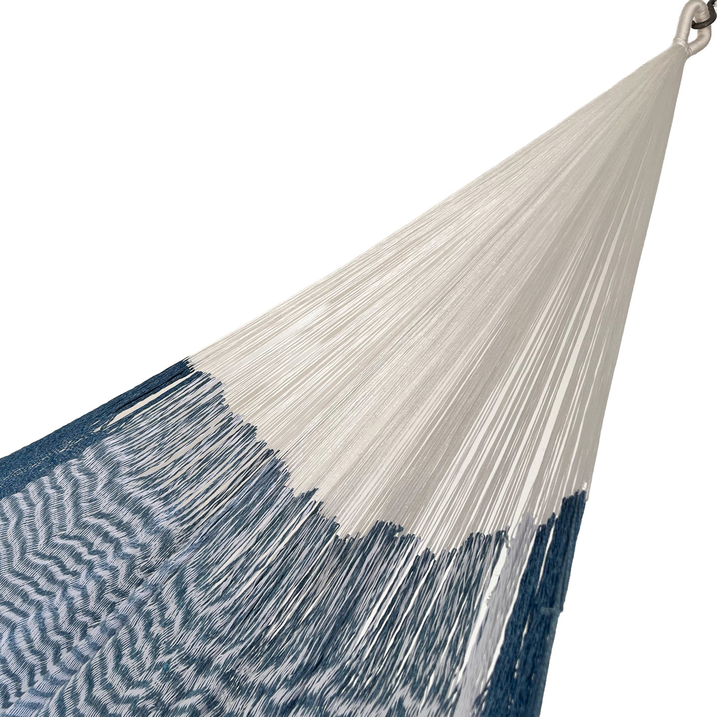 Brazo de hamaca Yucateca artesanal de algodón suave color azul