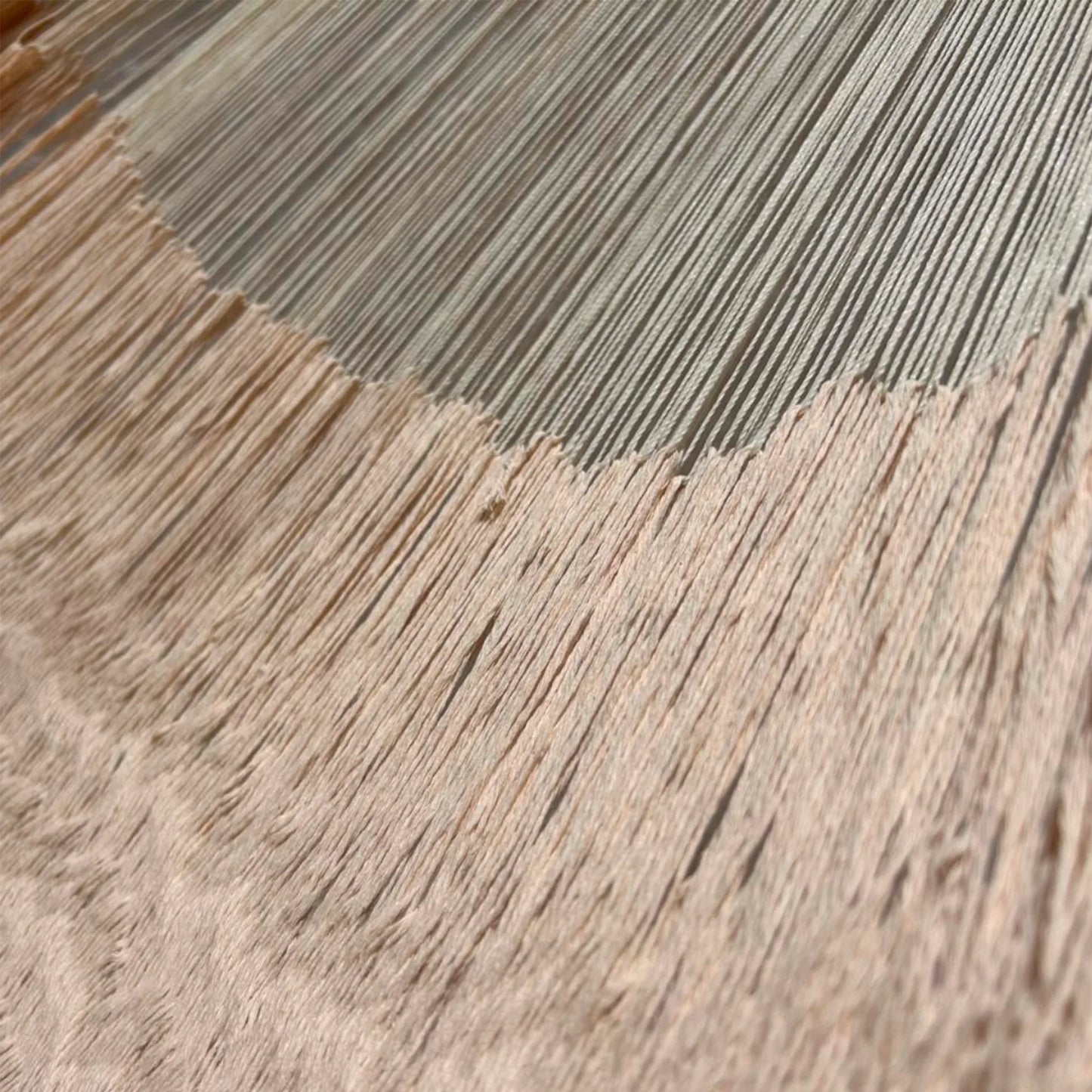 Unión entre cuerpo y brazo de hamaca Yucateca artesanal de algodón suave modelo Beige