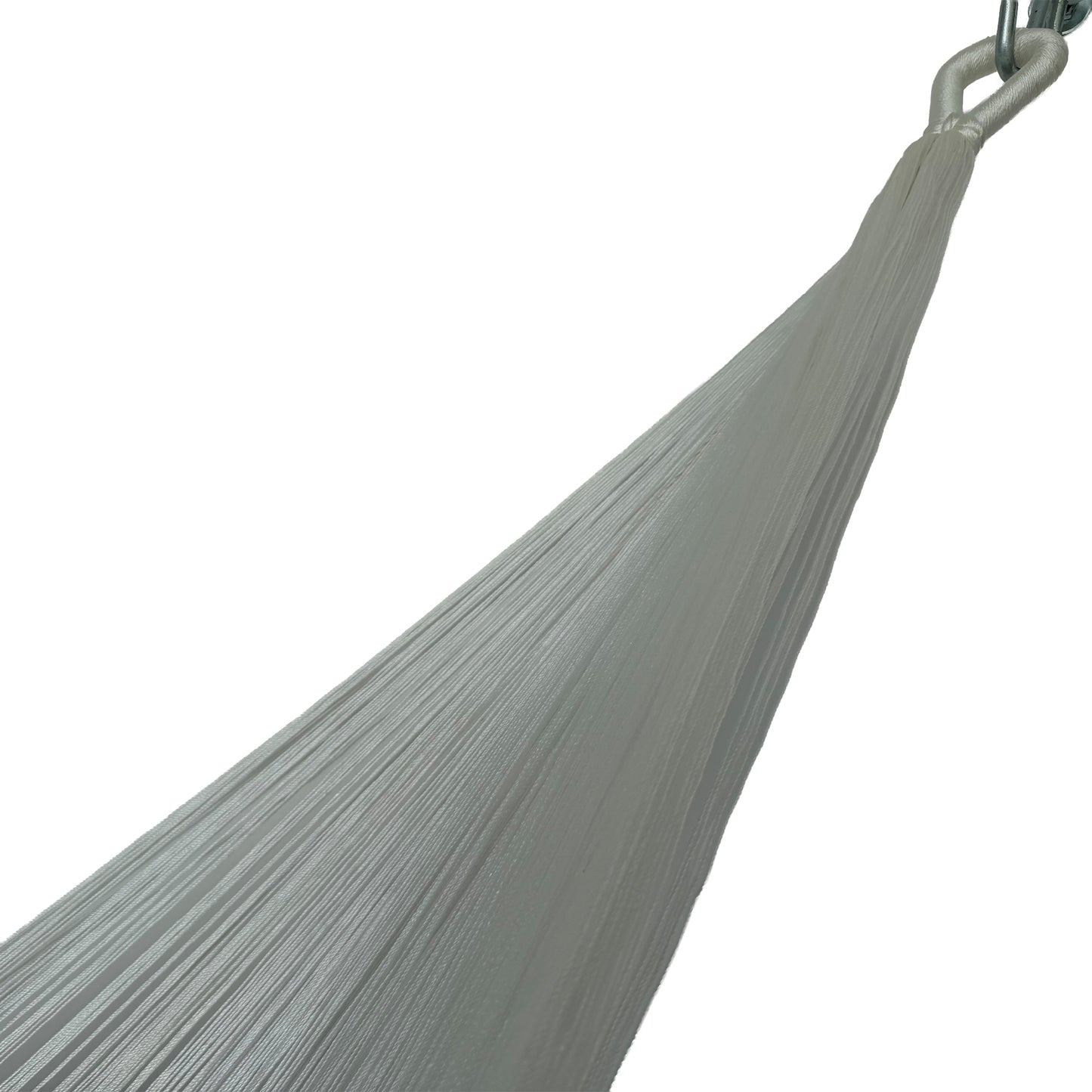 Brazo de hamaca Yucateca artesanal de algodón suave dorado y beige