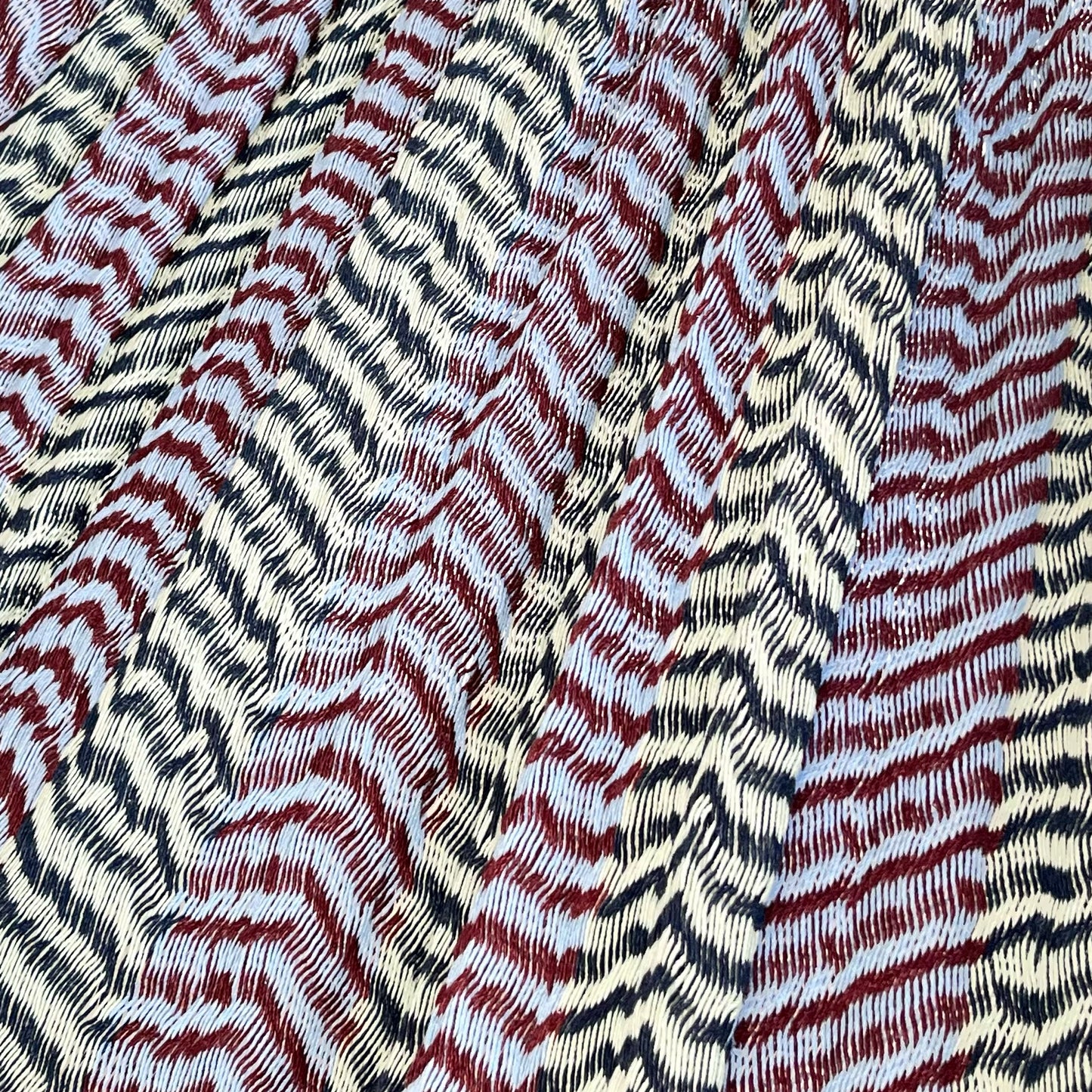 Detalle del tejido de algodón suave de la hamaca Yucateca artesanal multicolor