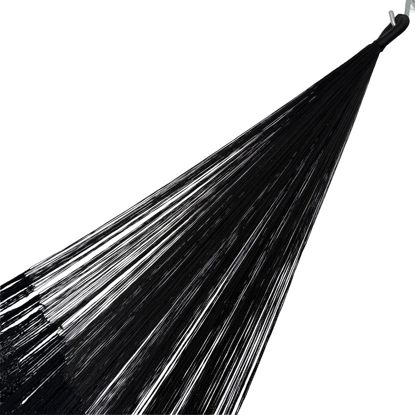 Brazo de hamaca Yucateca artesanal de algodón suave color negro