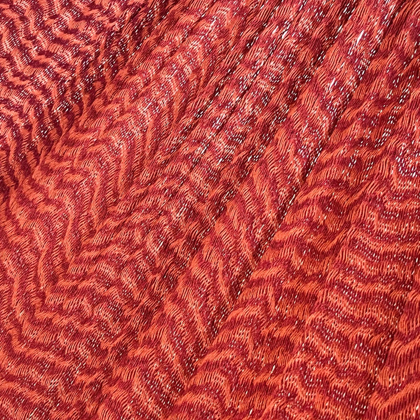 Detalle del tejido de algodón suave de la hamaca Yucateca artesanal terracota