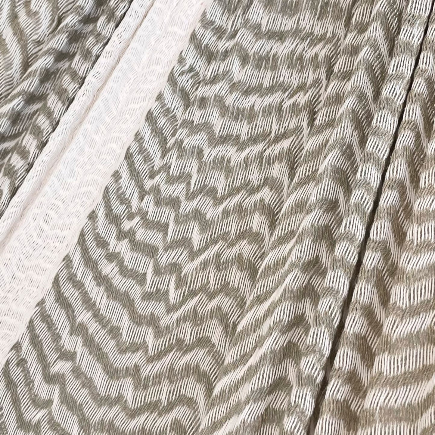 Detalle del tejido de algodón suave de la hamaca Yucateca artesanal verde
