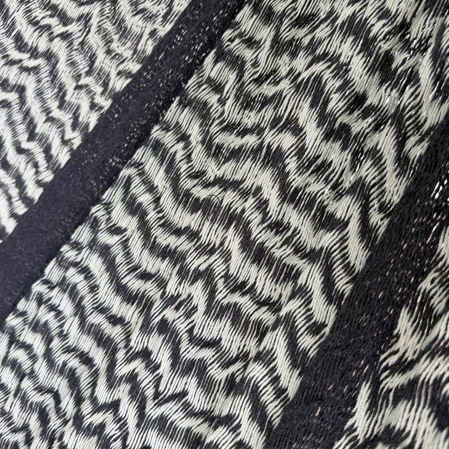 Detalle del tejido de algodón suave de la hamaca Yucateca artesanal modelo Verde y Negro