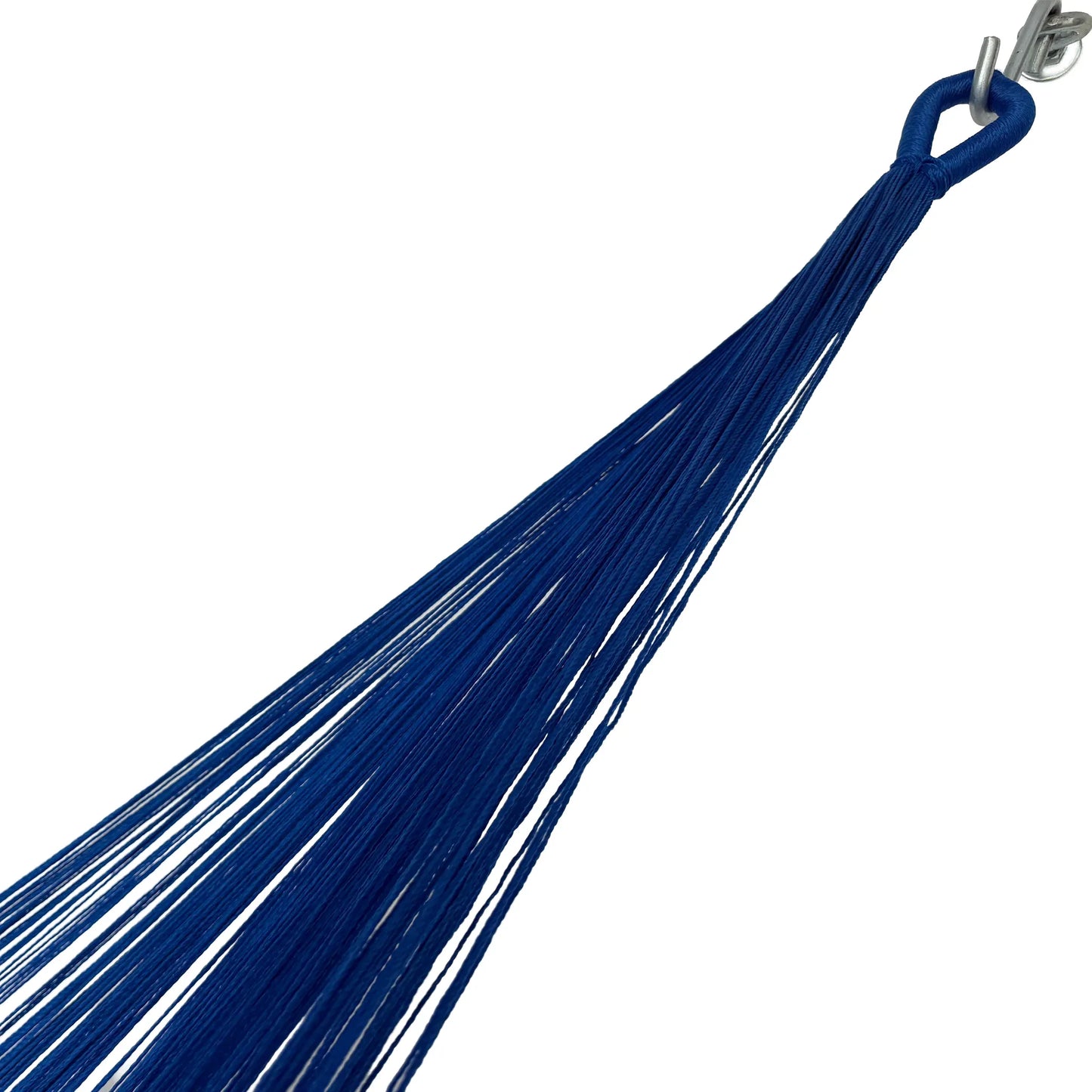 Brazo de hamaca Yucateca artesanal de hilo 18 de nylon azul rey