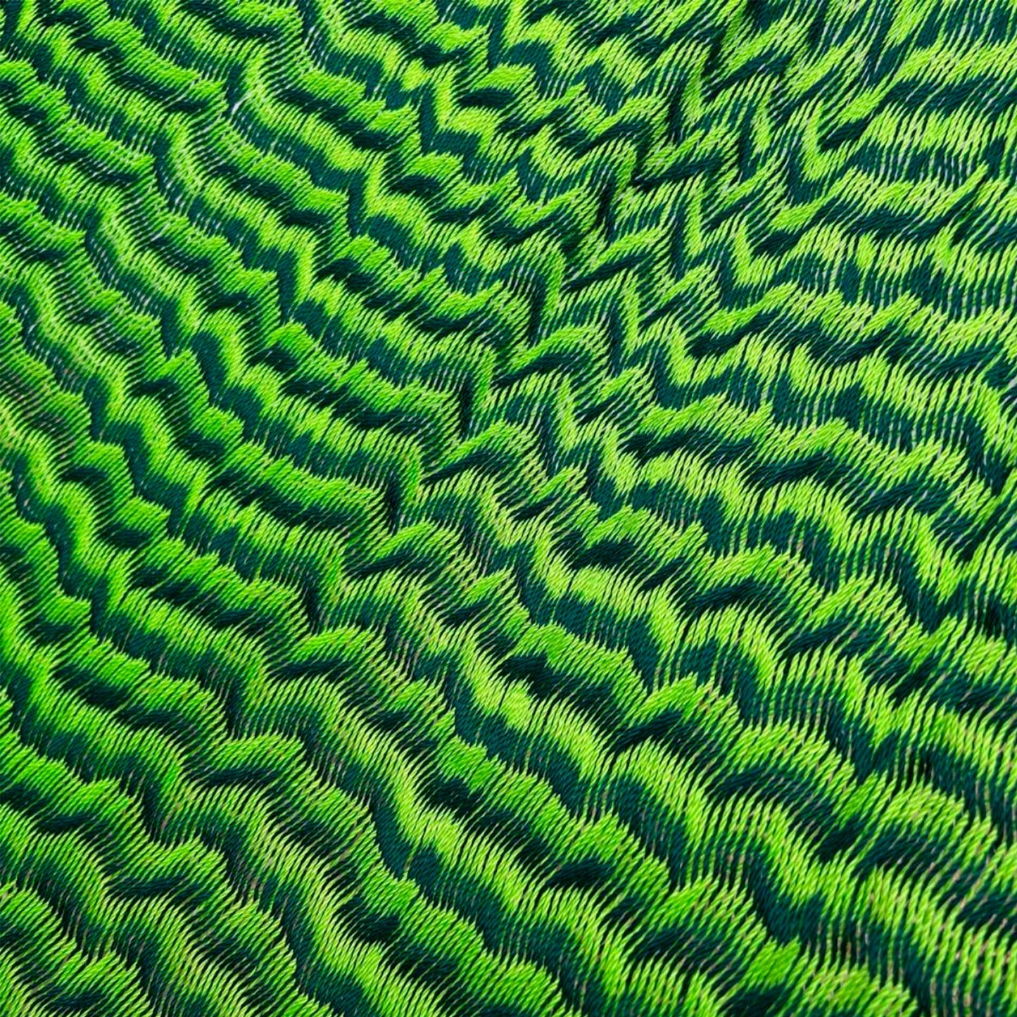 Detalle del tejido de hilo 18 de nylon de hamaca Yucateca artesanal verdes