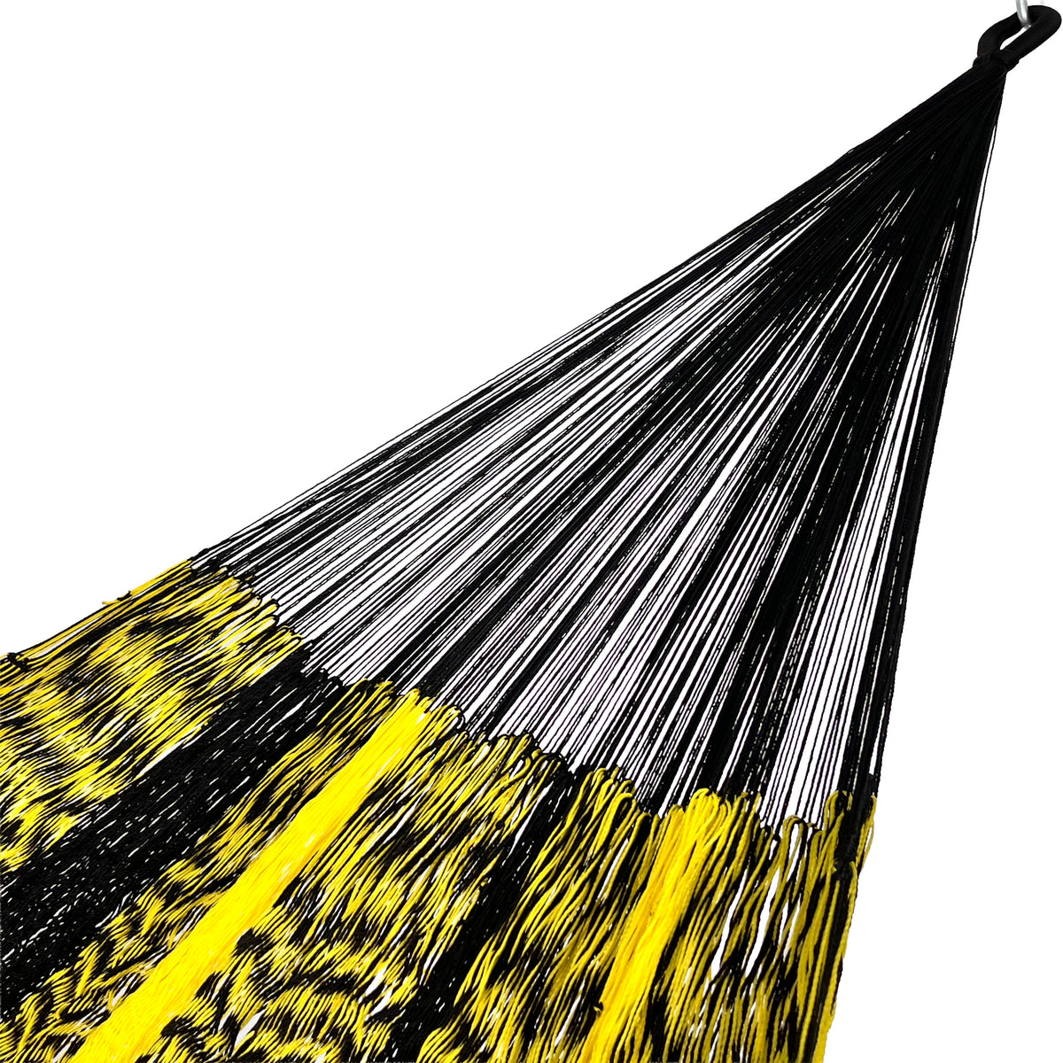 Brazo de hamaca Yucateca artesanal de nylon hilo 18 color amarillo