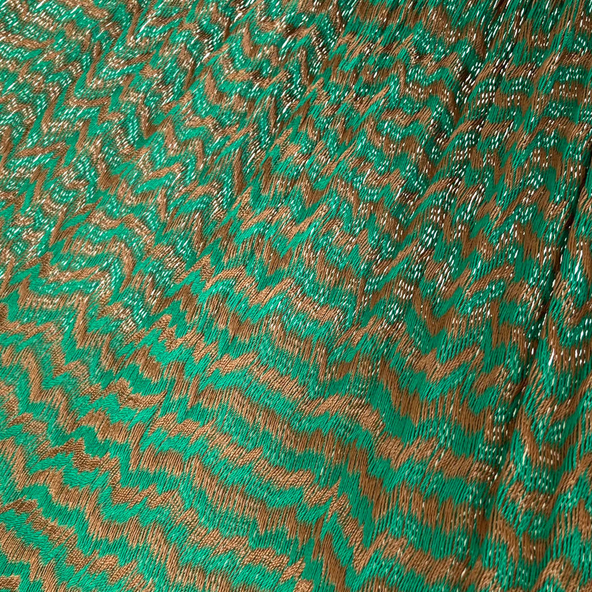 Detalle del tejido de nylon hilo 18 de la hamaca Yucateca artesanal café y verde