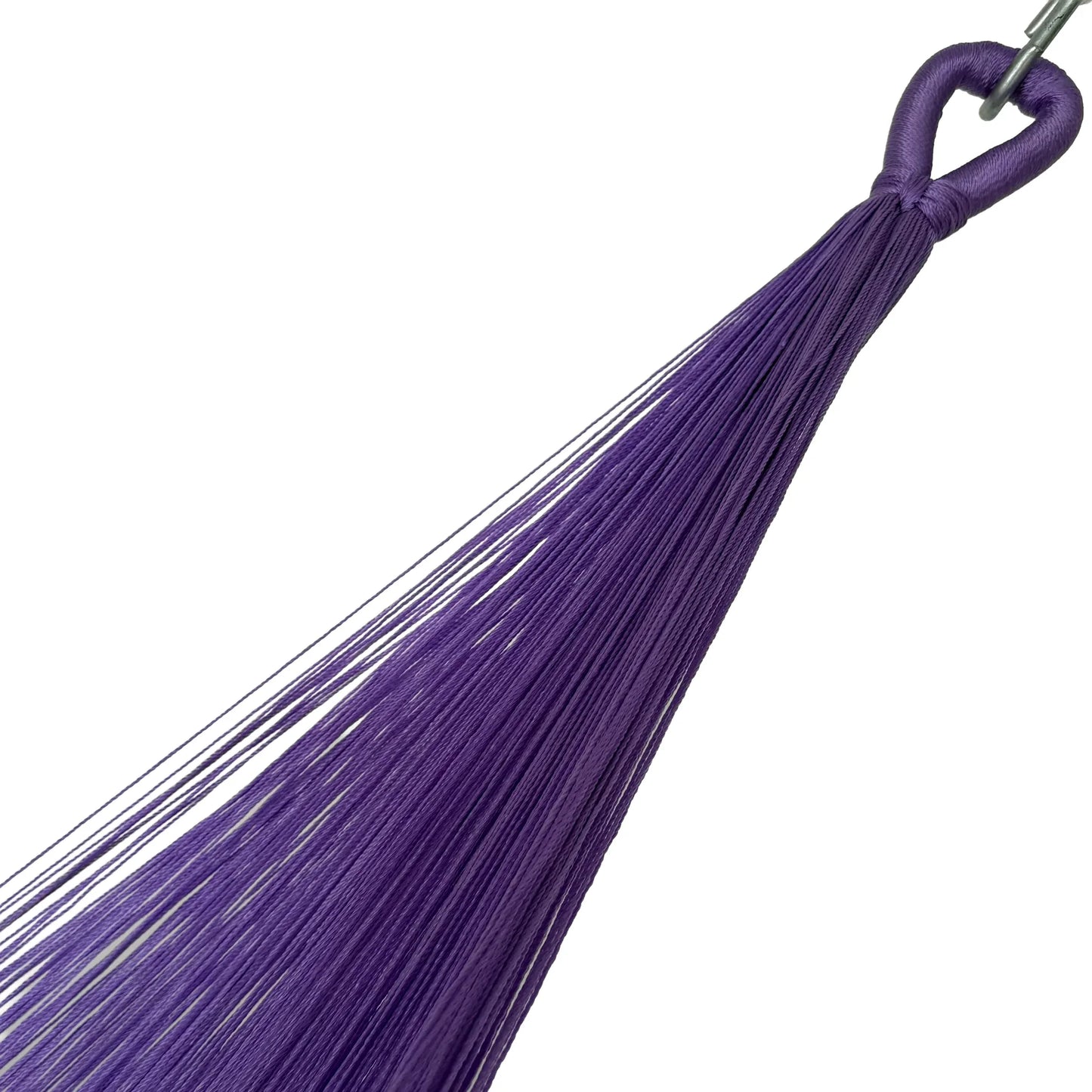 Brazo de hamaca Yucateca artesanal de nylon hilo 18 color morado