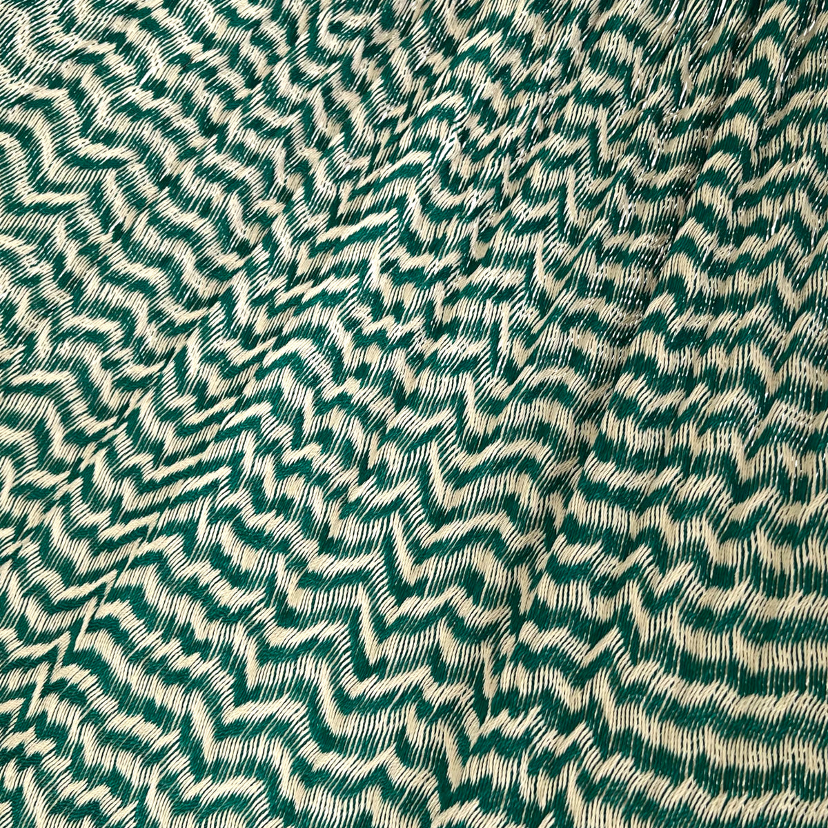 Detalle del tejido de nylon hilo 18 de la hamaca Yucateca artesanal verde y beige
