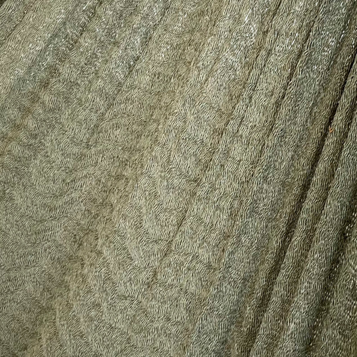 Detalle del tejido de algodón de la hamaca Yucateca artesanal King Size verde oliva.