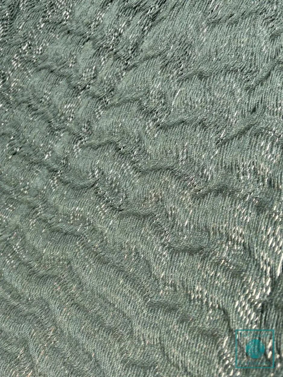 Detalle del tejido de algodón suave de la hamaca Yucateca artesanal modelo Verde Oscuro
