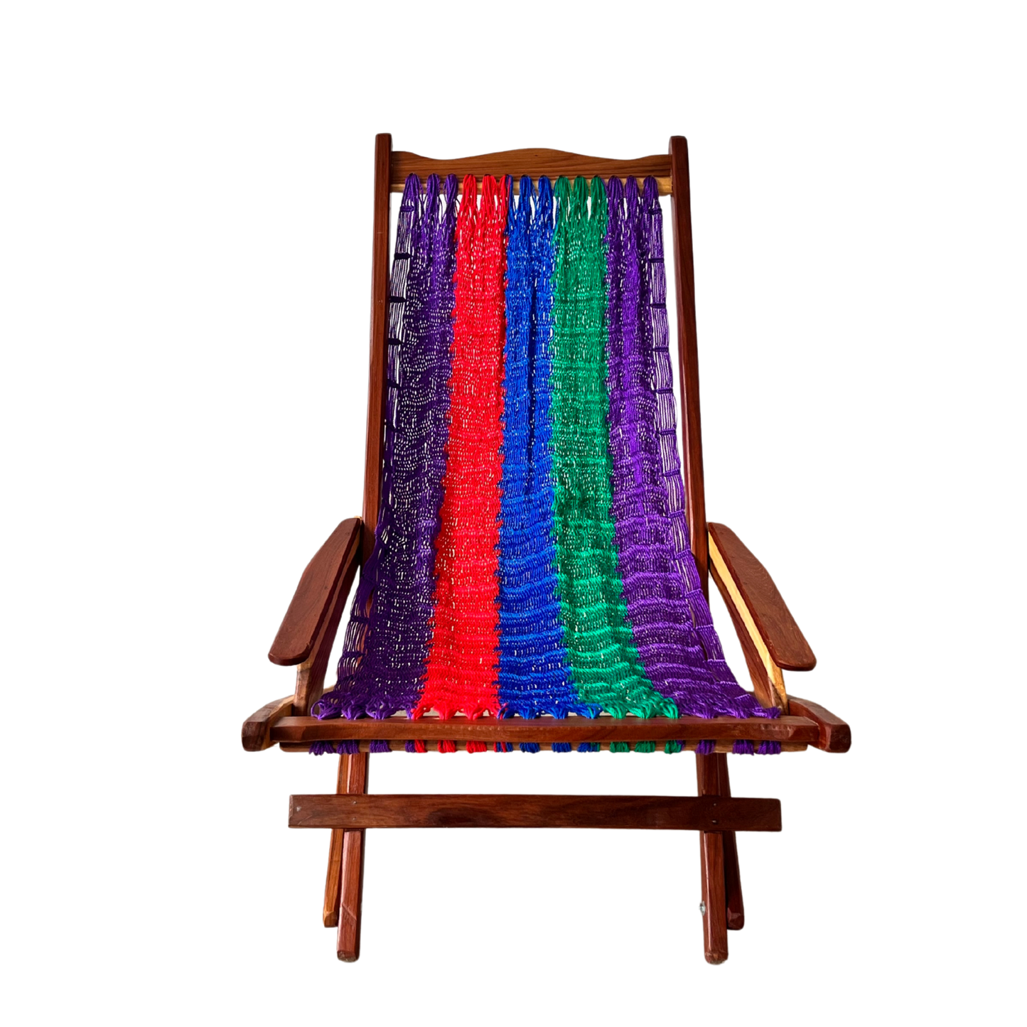 Silla Mecedora Artesanal Plegable Multicolor