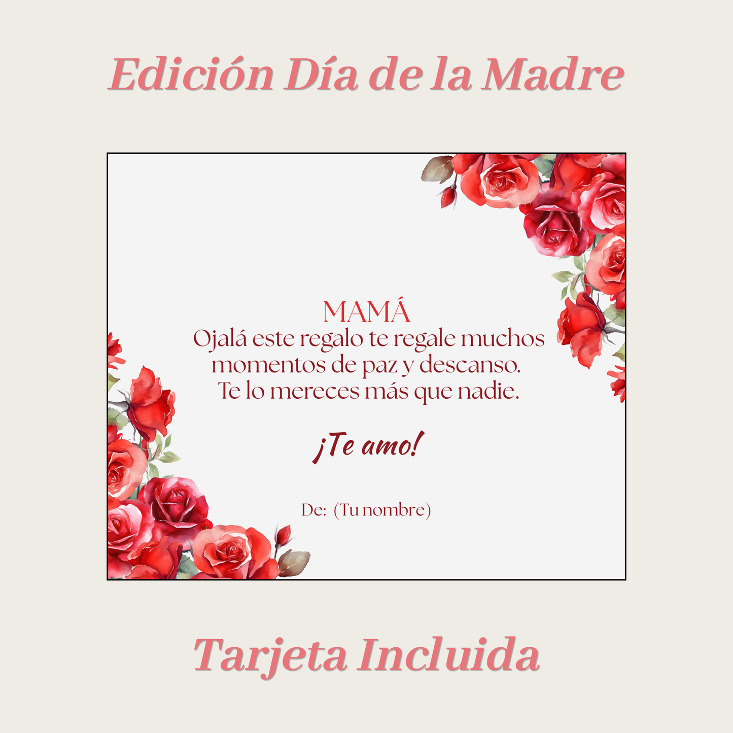 Tarjeta para regalo Día de las Madres incluida con hamaca