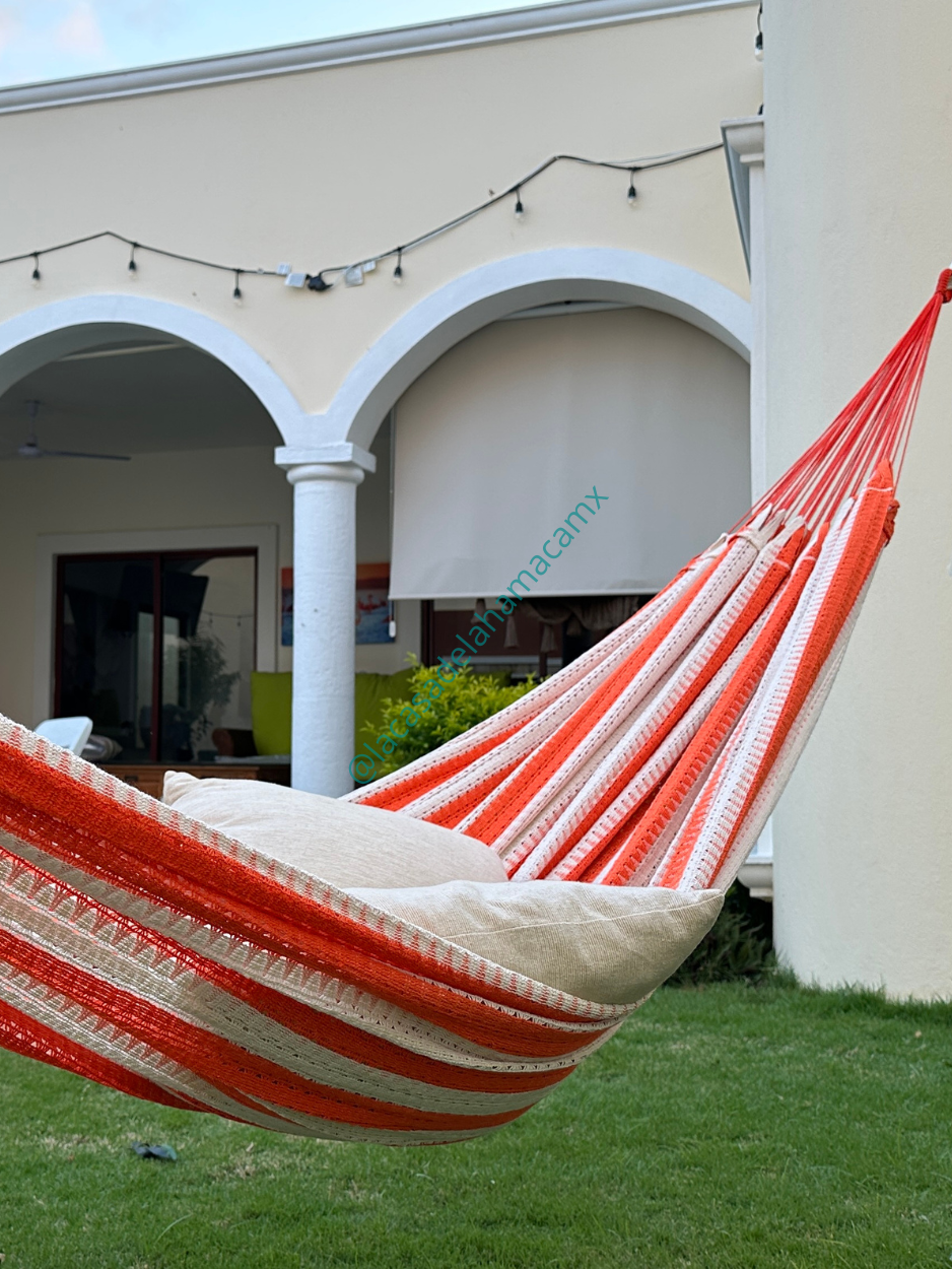 Hamaca Mexicana Naranja King Size