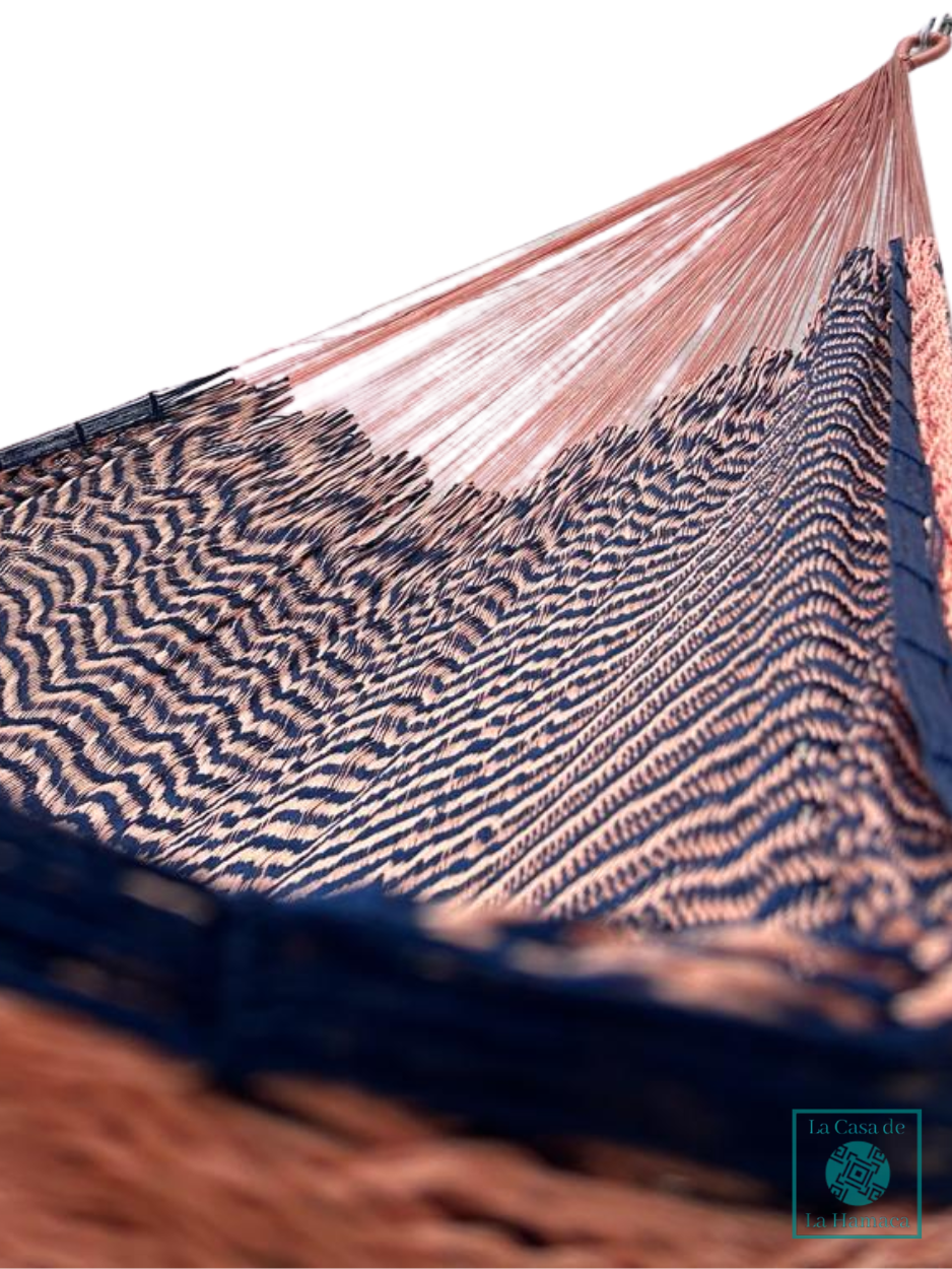 Hamaca Yucateca Artesanal Hilo 18 Nylon Rosa