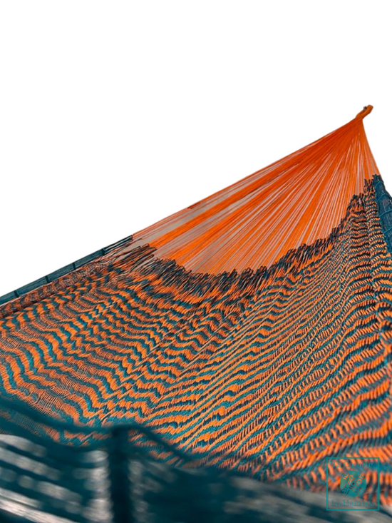 Hamaca Yucateca Artesanal Hilo 18 Nylon Naranja