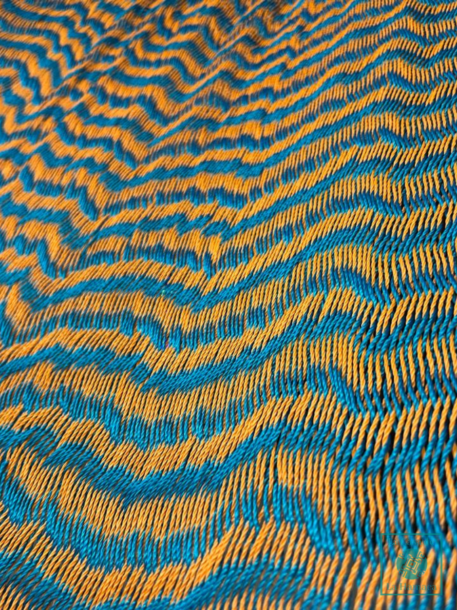 Hamaca Yucateca Artesanal Hilo 18 Nylon Naranja