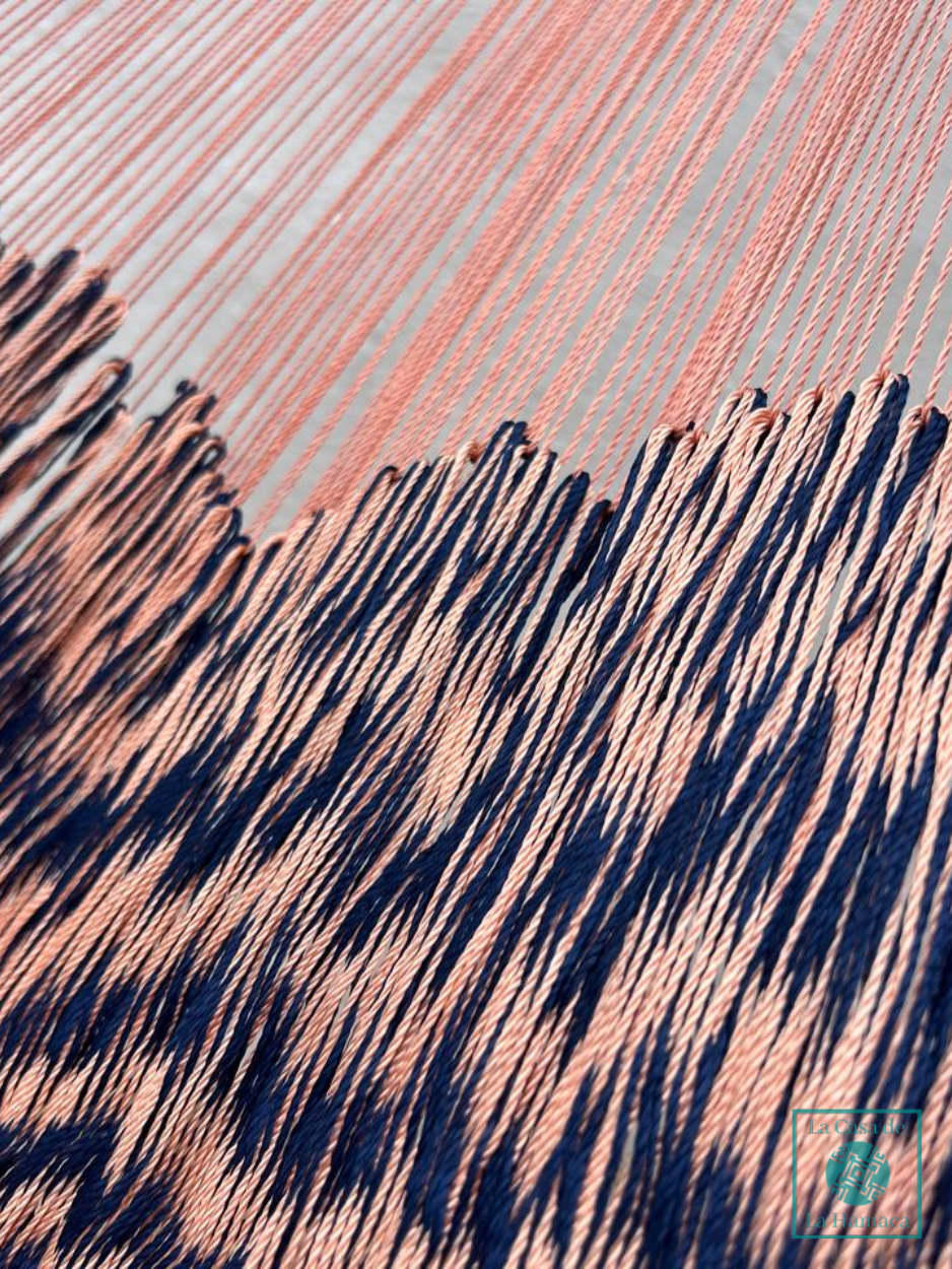Hamaca Yucateca Artesanal Hilo 18 Nylon Rosa