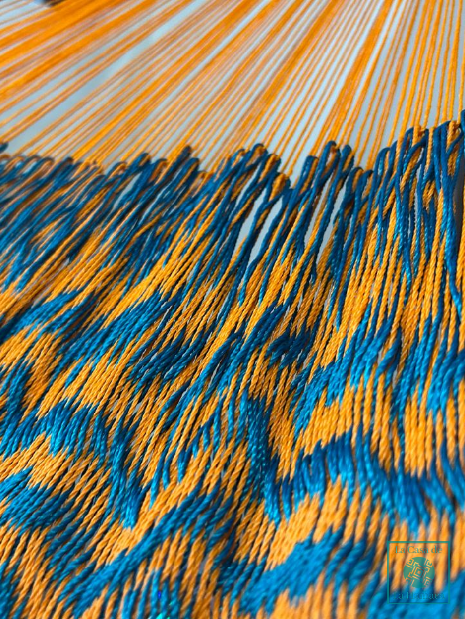 Hamaca Yucateca Artesanal Hilo 18 Nylon Naranja