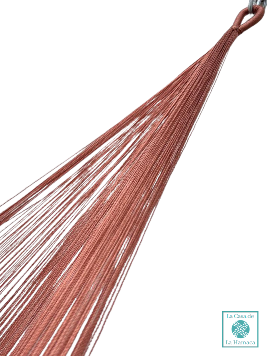 Hamaca Yucateca Artesanal Hilo 18 Nylon Rosa
