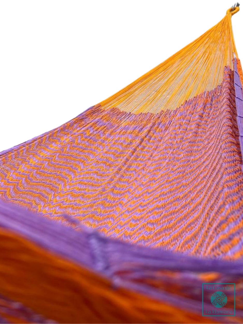 Hamaca Yucateca Artesanal Hilo 18 Nylon Rosa