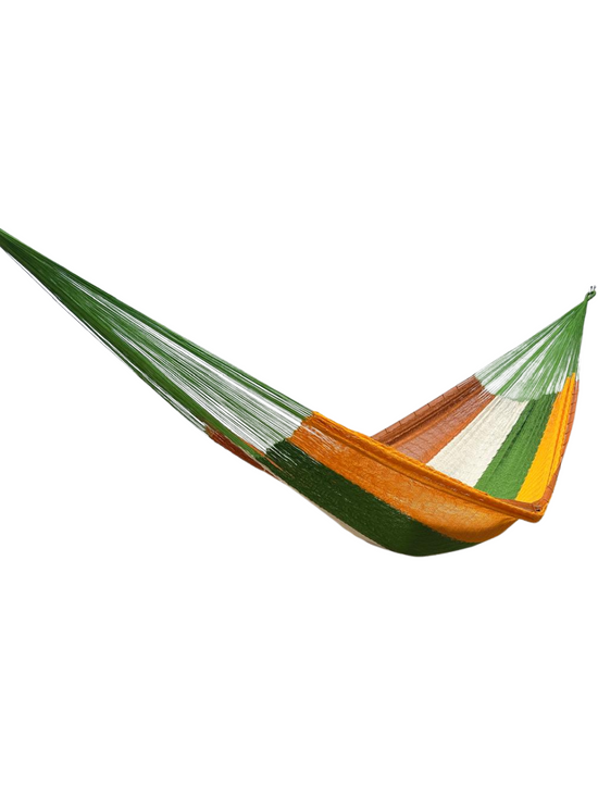 Hamaca Yucateca Artesanal Hilo 18 Nylon Verde