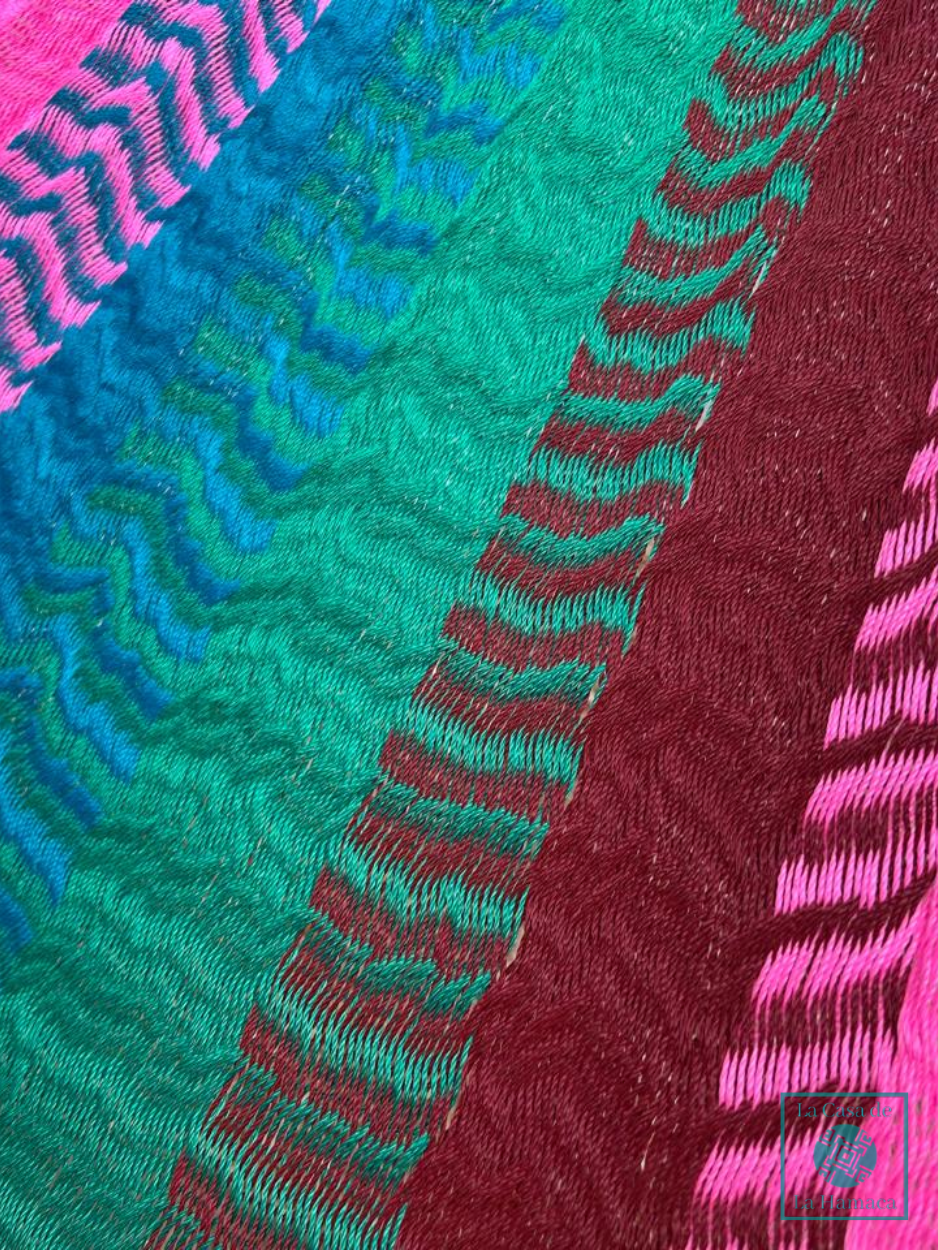 Hamaca Yucateca Artesanal Hilo 18 Nylon Rosa