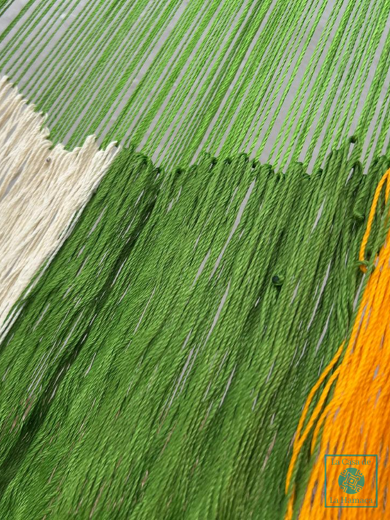 Hamaca Yucateca Artesanal Hilo 18 Nylon Verde