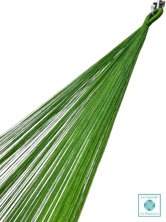 Hamaca Yucateca Artesanal Hilo 18 Nylon Verde