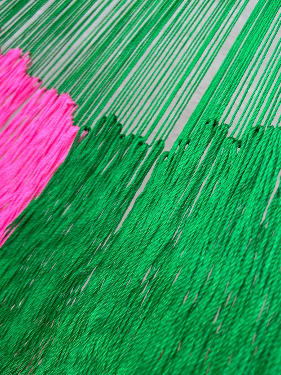 Hamaca Yucateca Artesanal Hilo 18 Nylon Rosa