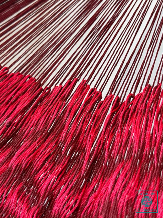 Hamaca Yucateca Artesanal Hilo 18 Nylon Rojo