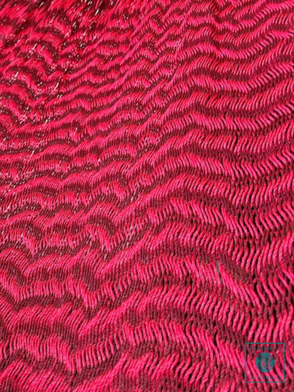 Hamaca Yucateca Artesanal Hilo 18 Nylon Rojo