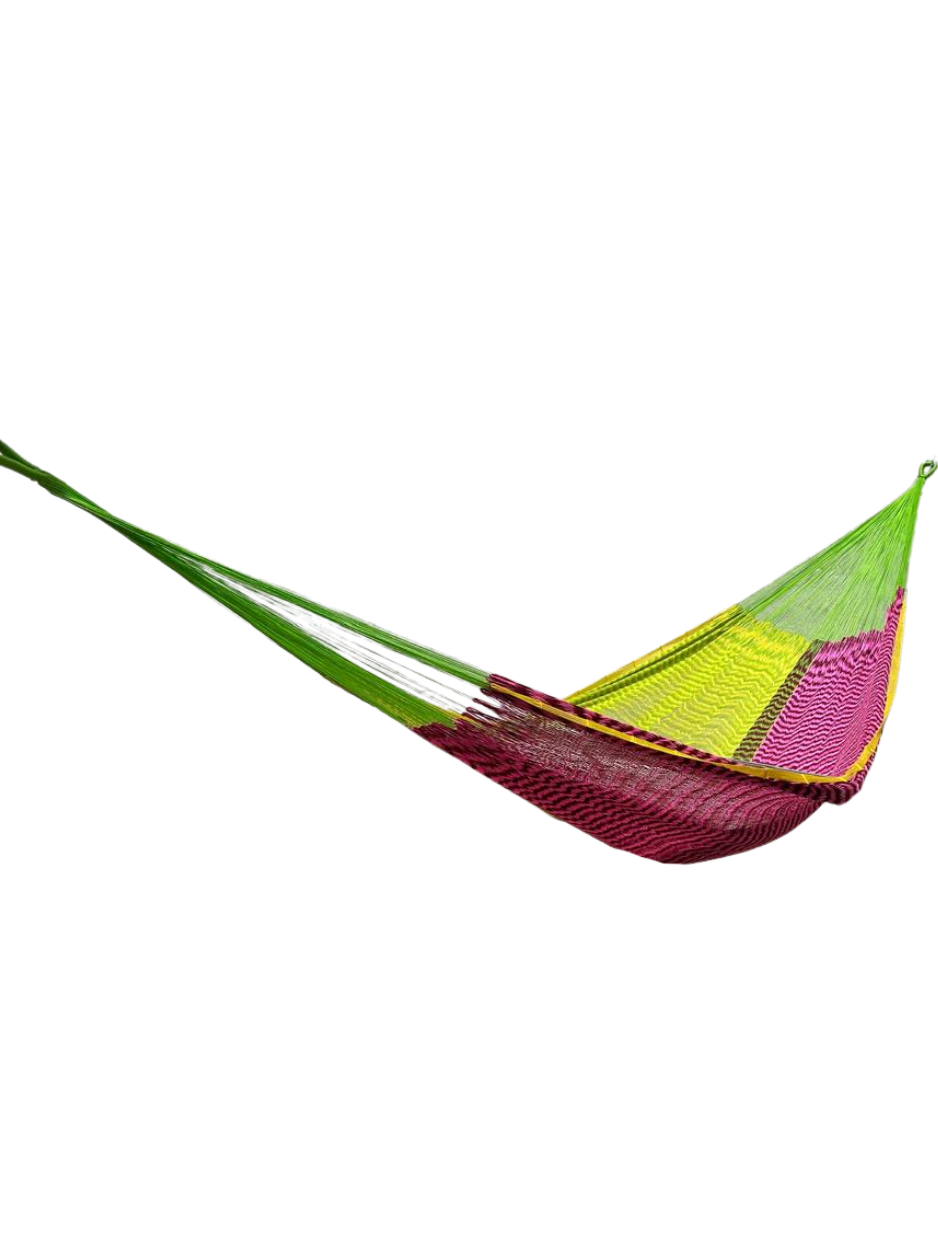 Hamaca Yucateca Artesanal Hilo 18 Nylon Multicolor