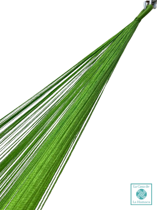 Hamaca Yucateca Artesanal Hilo 18 Nylon Verde