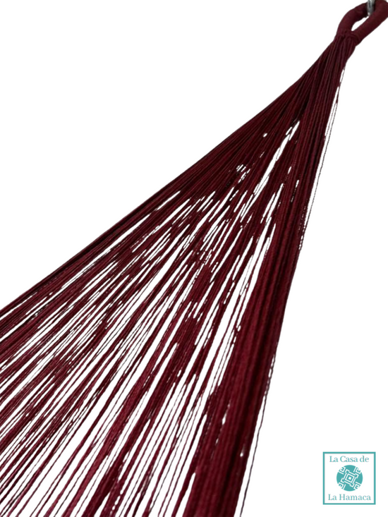 Hamaca Yucateca Artesanal Hilo 18 Nylon Rojo