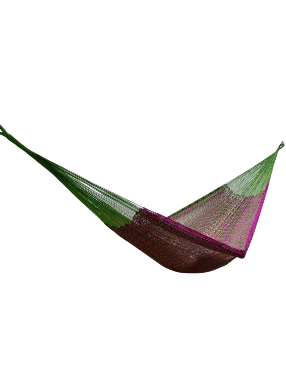 Hamaca Yucateca Artesanal Hilo 18 Nylon Rosa