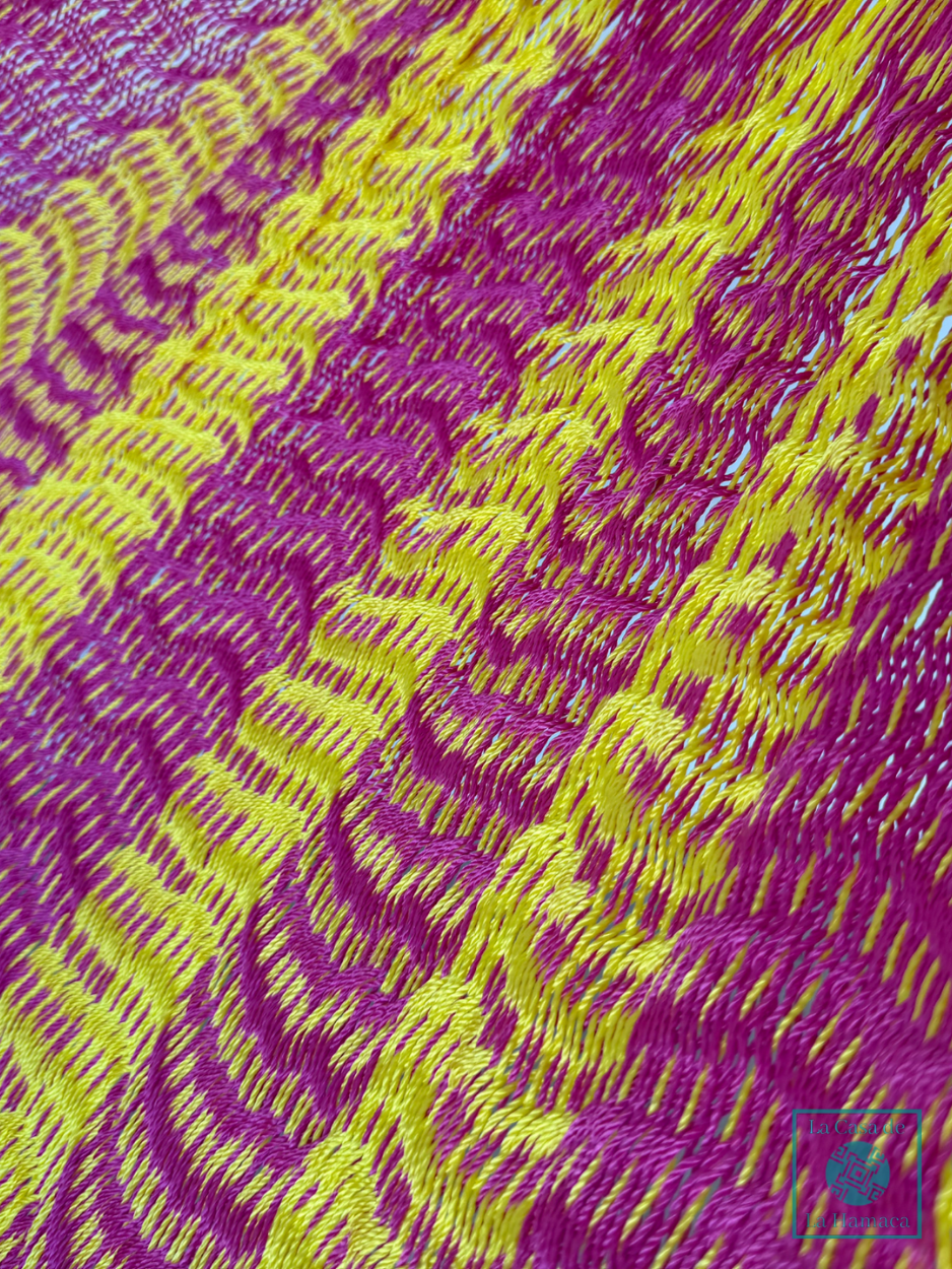 Hamaca Yucateca Artesanal Hilo 18 Nylon Rosa