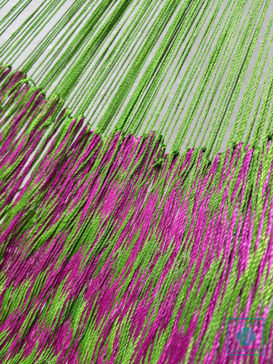 Hamaca Yucateca Artesanal Hilo 18 Nylon Rosa